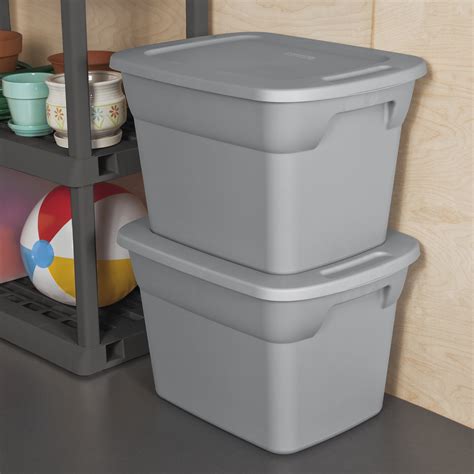 sterilite 18 gallon tote box steel|sterilite containers 18 gallon clear.